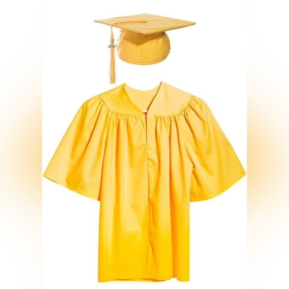 Kids Yellow Kindergarten Graduation Gown 3'9"-3'11"